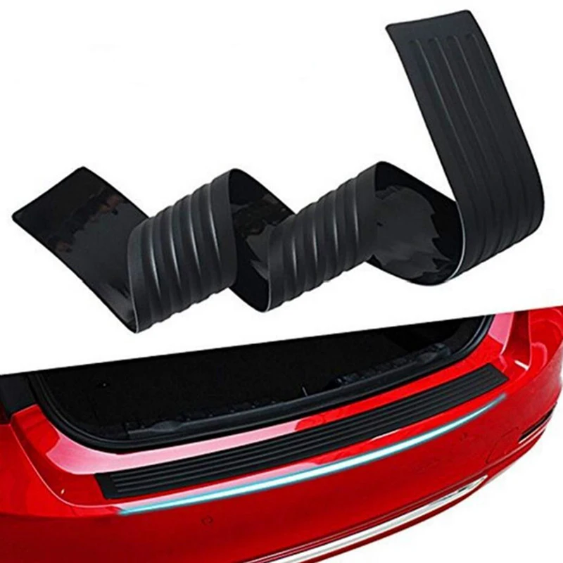 90*8Cm Auto Kofferbak Bumper Universal Styling Instaplijsten Plaat Rubber Protector Lijstwerk Pad Achterklep Trim Non Slip cover Strip