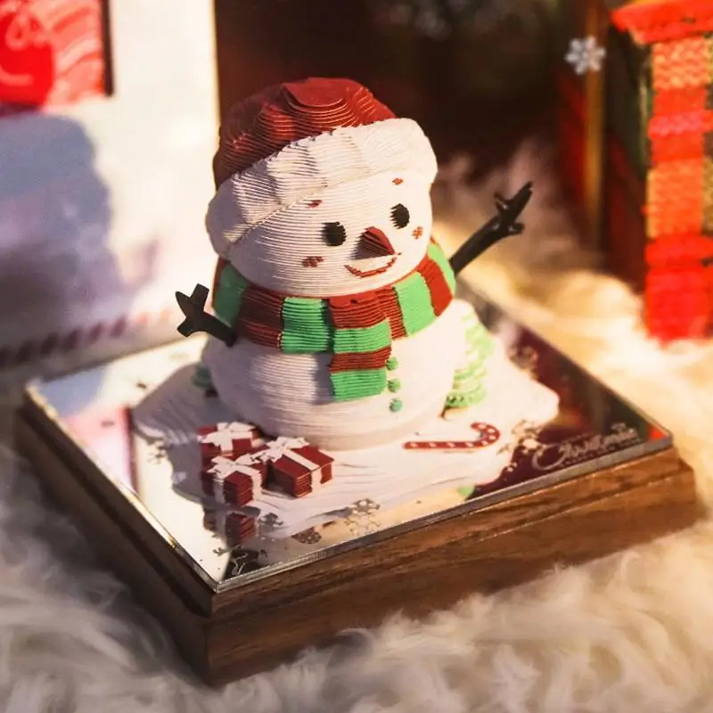 Time Piece Calendar 2027 Desk Calendar 3D Tear-away Calendar Paper Carving Art Memo Pad Notepad Christmas Desktop Decoration
