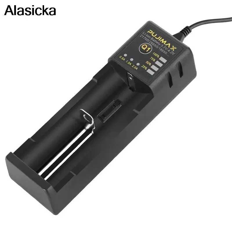 18650 Battery Charger Smart Charging Adjustable Current 26650 21700 14500 26500 22650 Li-ion Rechargeable Battery Charge