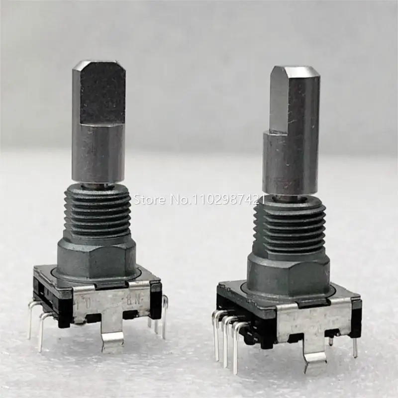1 Piece Long Life EC11K Rotaty Encoder With Push Switch Digital Potentiometer 360 Degree Unlimited Rotation 5 Pin Shaft 24MM