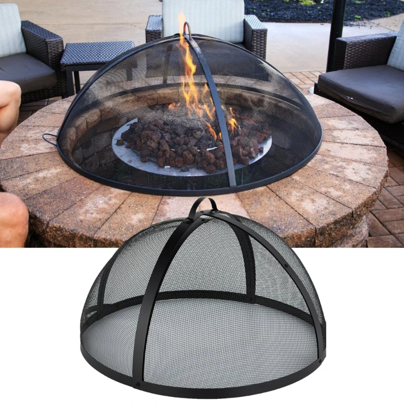 

Convenient Cover Practical Steel Mesh Firepit Screen Replacement With Heat Resistant Coating For Beach Gatherings