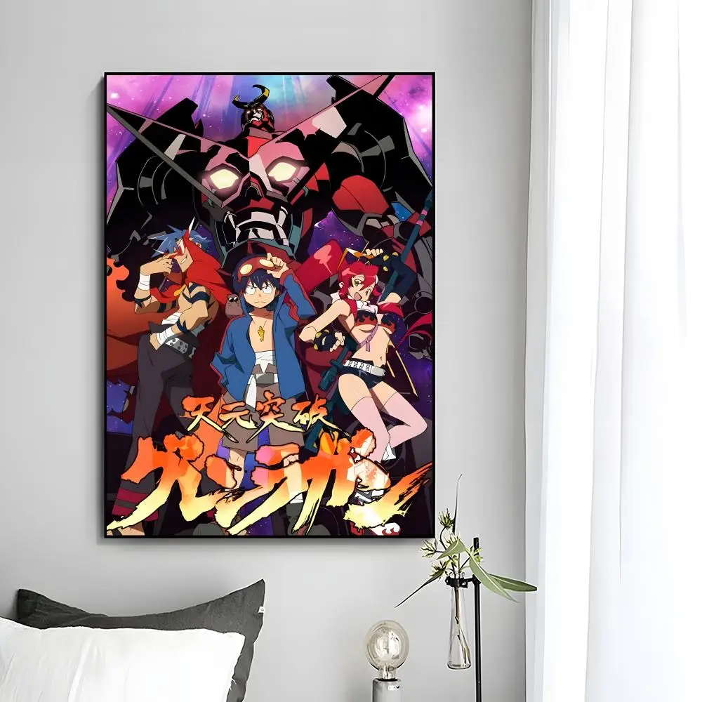 Action-Anime-Poster „T-Tengen Toppa Gurren Lagann“, Wandkunstdruck, dekoratives Wandbild, Heimdekoration, Geschenk, ungerahmt – Detail 8