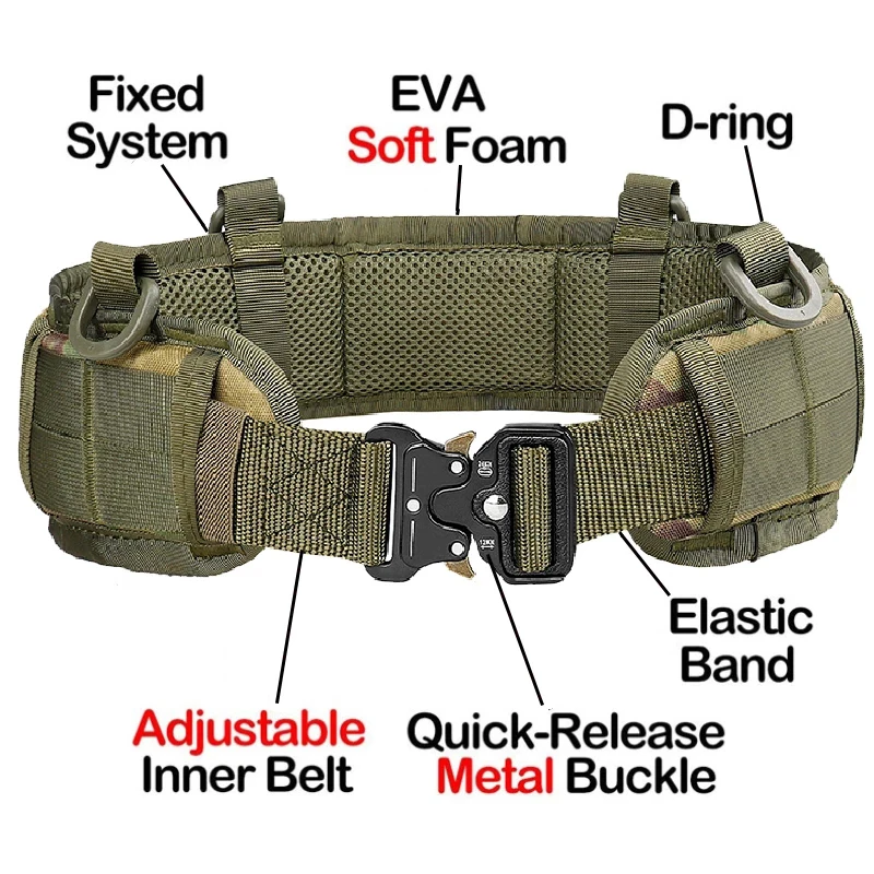 Quick Release Tactical Waist Belt Outdoor Military Nylon Sports Belt New Practical equipment for Outdoor Hiking Camping Training