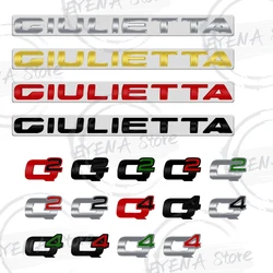 For Alfa Romeo Giulietta Q2 Q4 Logo Lettering Metal Badge Stickers Car Rear Trunk Body Emblem Auto Accessories