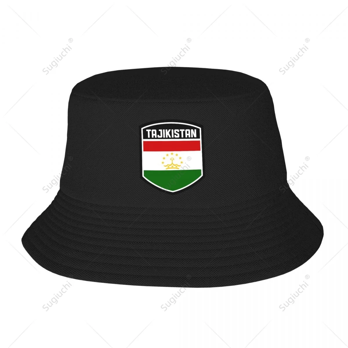 

Tajikistan Flag Shield Bucket Hats Print Cool Fans Sun Shade Simple Classic Outdoor Summer Fisherman Caps Fishing Cap