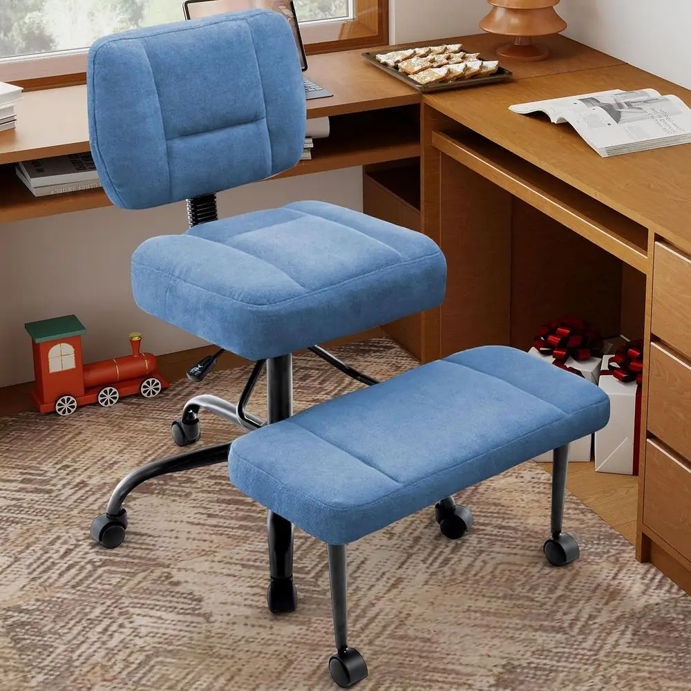 

Ergonomic Criss Legged Oice Chair, ADHD Chair, 360° Swivel Meditation Kneeling Chair with Wheels, Adjustable ootrest, Bigger & W