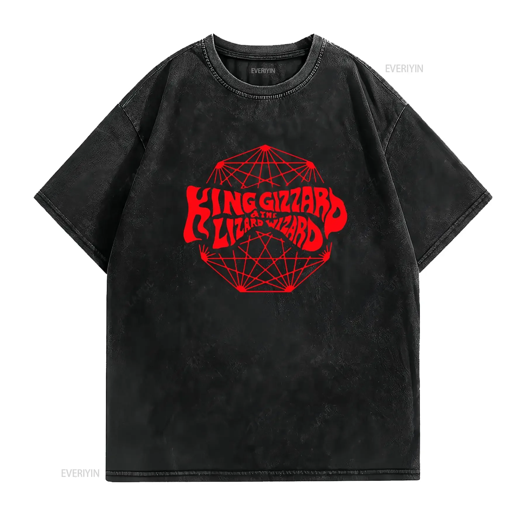 New King Gizzard the Lizard Wizard T Shirt Nonagon Infinity Cotton NY473 vintage Washed Top For Everyday Wear Stretched homme