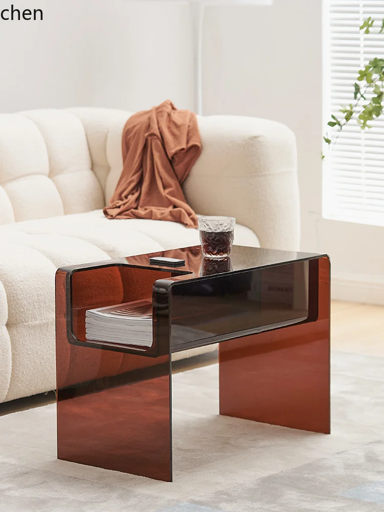 

QZT sofa small side table living room bay window coffee table bedroom transparent