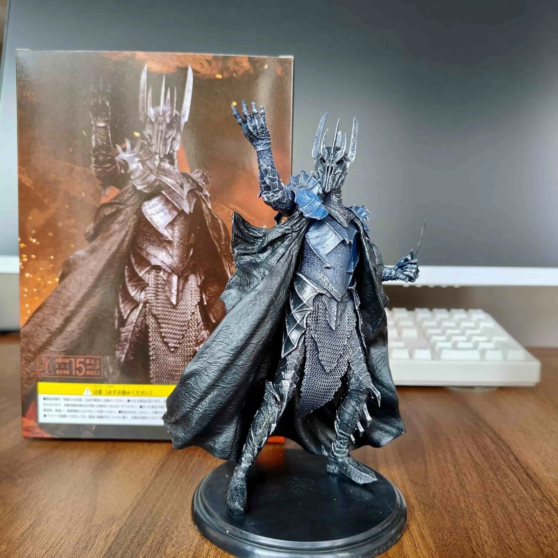 20CM Iron Witch King Dark Lord Sauron Collectible Sauron Nazgul Ringwraith in Lord Rings Action Figure Toys