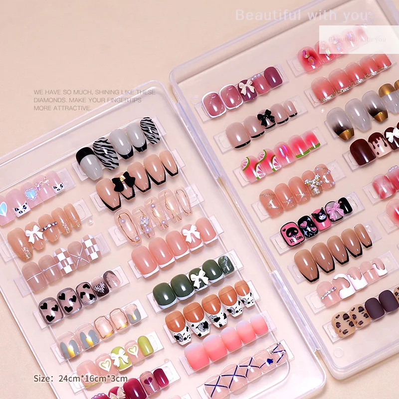 

Nail Tips Display Book Nail Art Showing Shelf Polish False Nails Manicure Collector Box False Tips Display Board Nail Tools