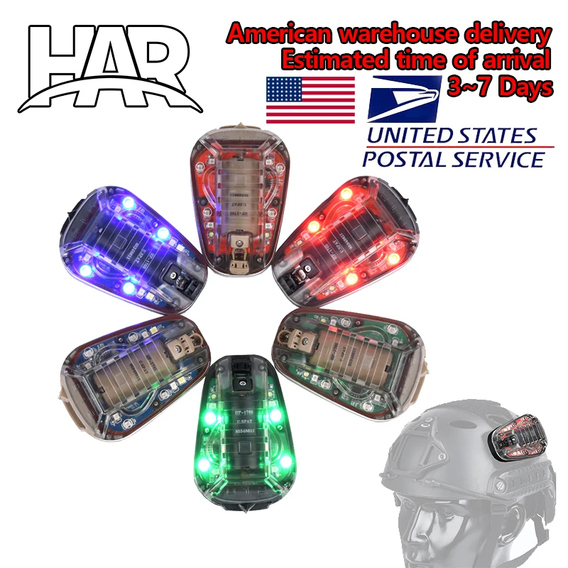 WADSN HEL STAR 6 GEN3 Airsoft Waterproof Fast Helmet Light Red Green IR Strobe Outdoor Camp Survival Safety Signal Flash Lamp