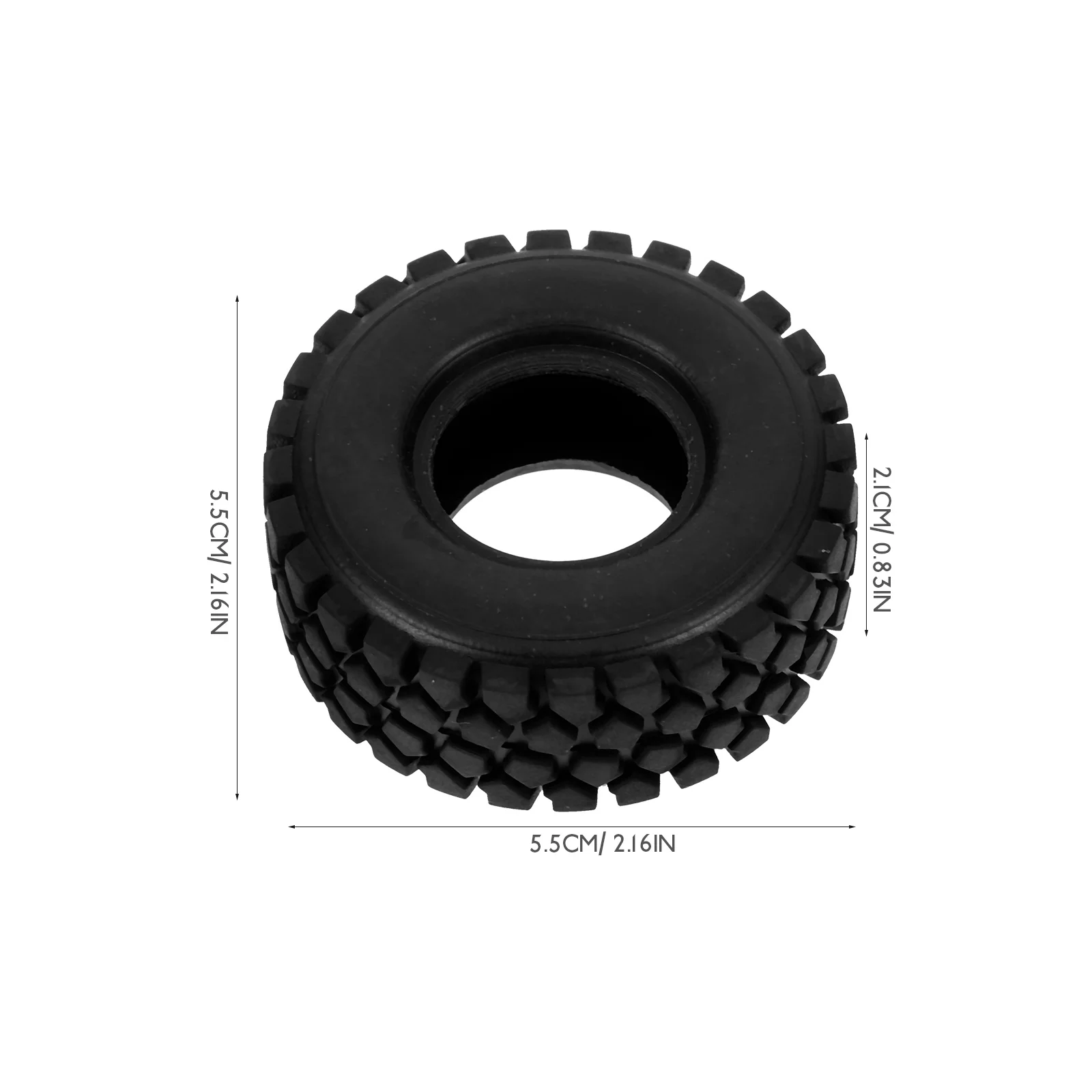 4 Pcs Toy Car Wheels Black Small Replacements Rc Truck Tires Assemble Craft Parts Kids Toddlers Lasting Compact