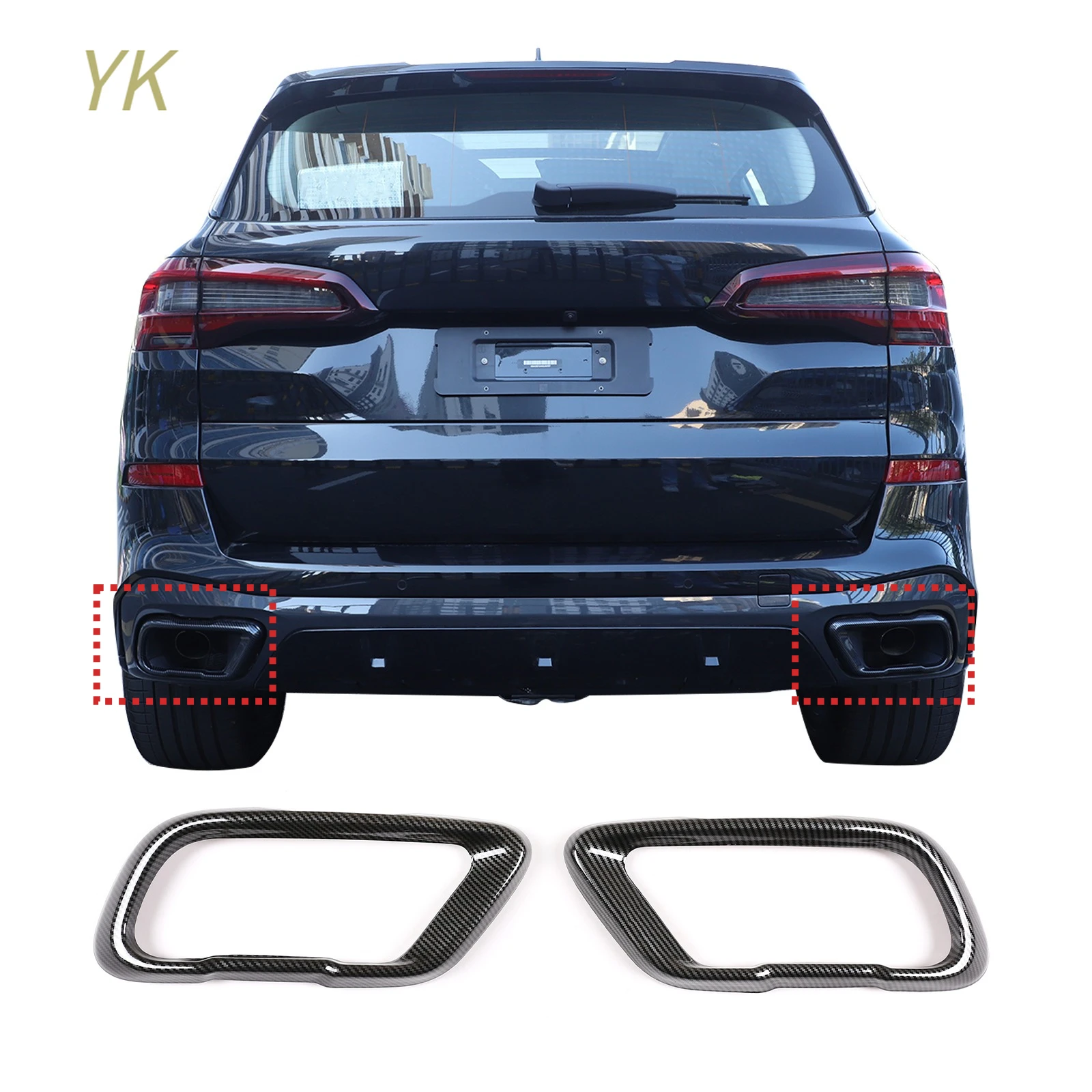 For BMW X5 G05 X6 X7 G07 2019-25 Car Styling Car Tail Throat Accessories Tail Muffler Exhaust Pipe Output Cover Car Decoration