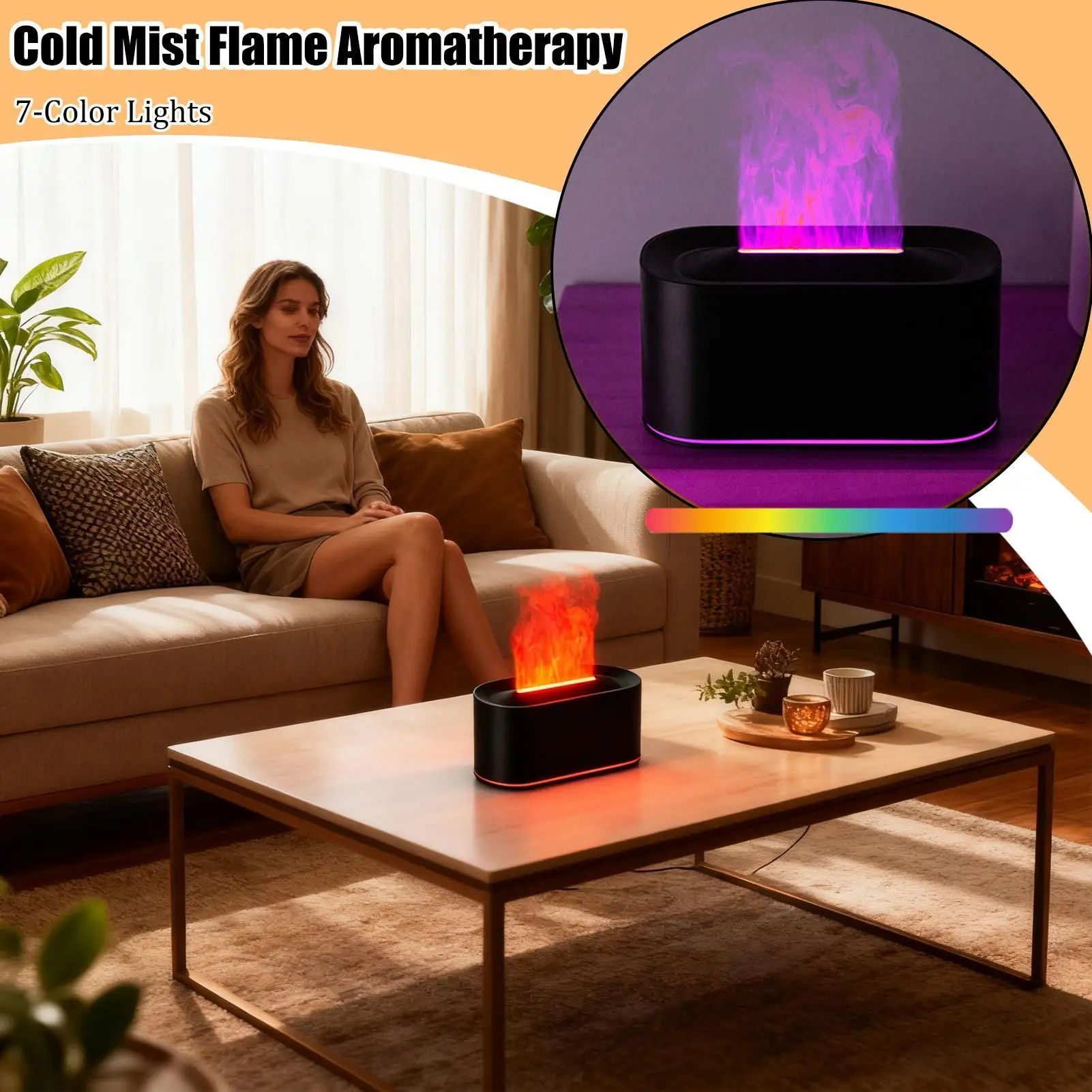 لهب موزع الهواء 220 مللي آلة الروائح مع 7 ألوان أضواء كول ميست رائحة الناشر لأصحاب المنازل شقة غرفة المعيشة