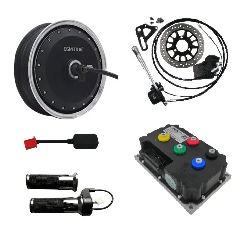 QS273 3000W 40H V3 13inch Electric Motorcycle Motor Conversion Kits with Fardriver Controller ND72360