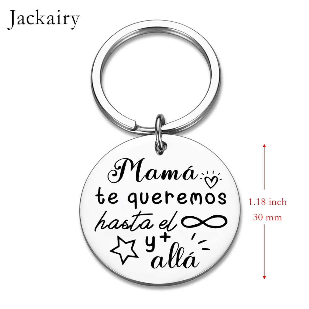 Spanish Mother's Day Gift Keychain for Best Mamá Charms Family Jewelry Keyring Birthday Christmas Thanksgiving Day Gifts for Mom