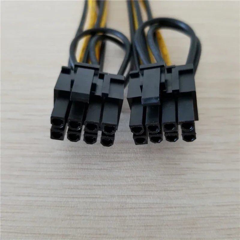 Computador CPU 8Pin para Placa Gráfica de Vídeo, Duplo PCI-E PCIe, 6Pin + 2Pin Cabo Divisor de Alimentação, 18AWG Fio, 20cm