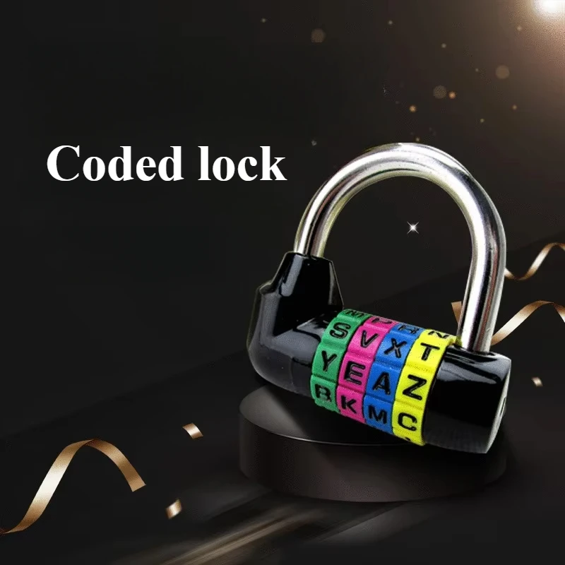 Combination Padlock 4Letters Code Lock for Cabinet Suitcase Luggage Bicycle GYM Locker Rarelock