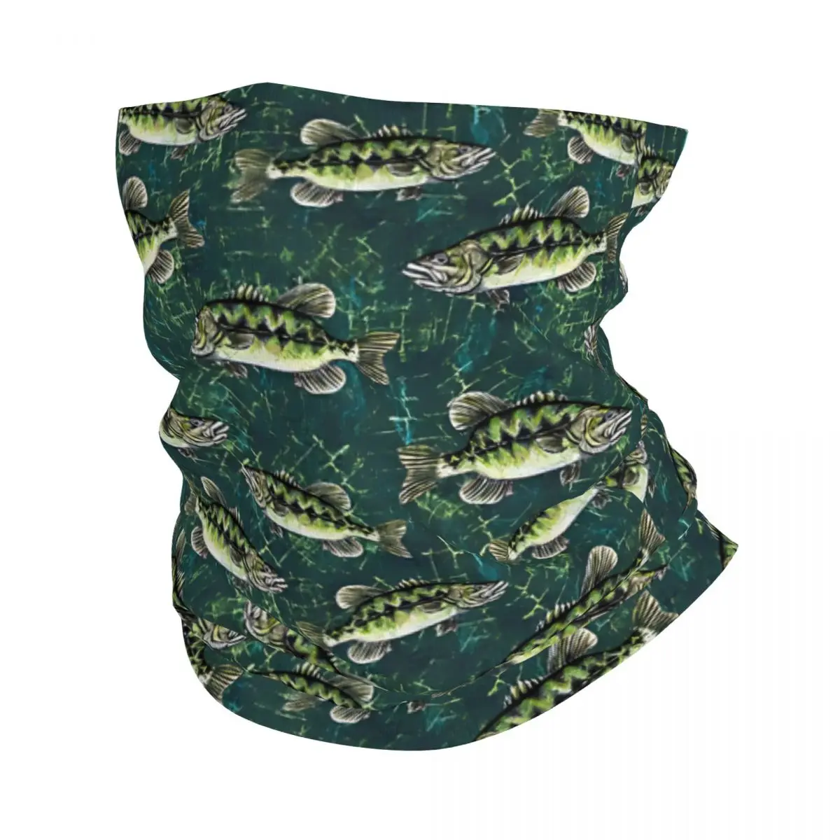 Largemouth Bass Camo Pattern Thin Wrap Scarf Bandana Neck Gaiter Face Cover Headband