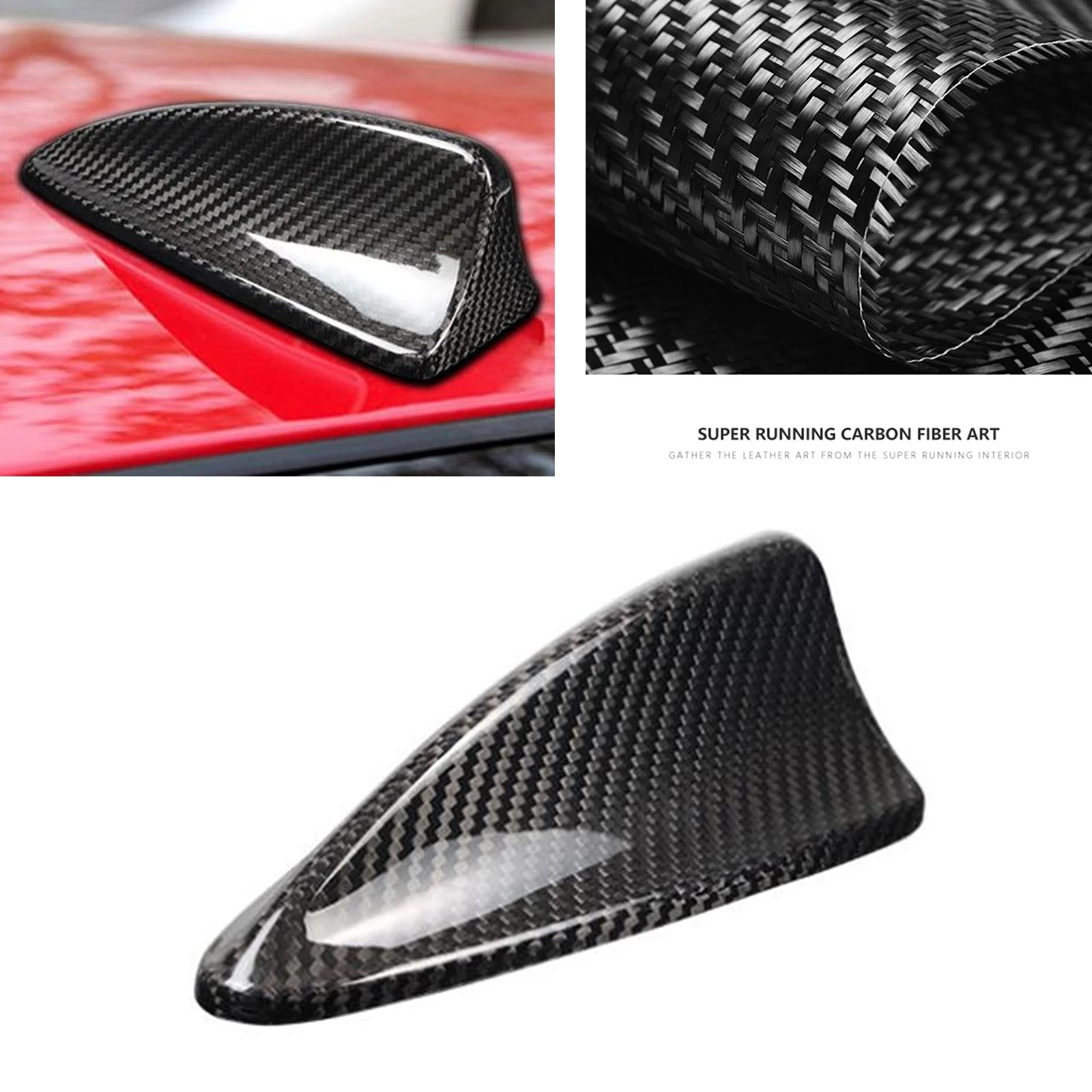 

Carbon Fiber Car Roof Shark Fin Antenna Cover For BMW 5 Series E60 E61 2003-2010 Exterior Upper Antennae Aerial Mast Case Cap