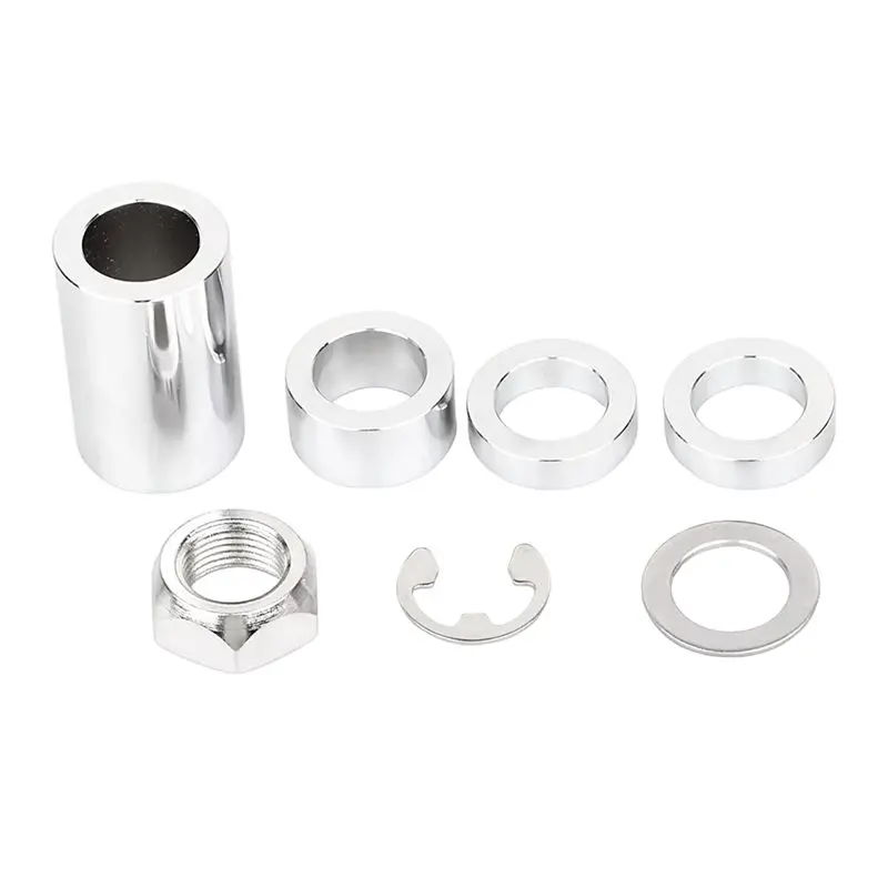 AU28-Chrome Rear Axle Spacer Kit For Softail FLST FSXT 2008-UP Classic FLSTC