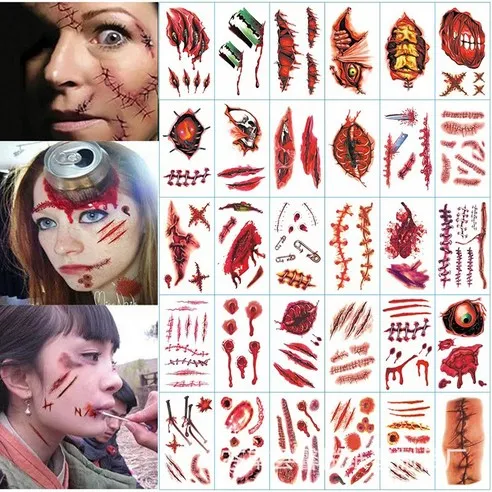 BLOWFISH FUGU D-010 Tattoo Sticker - Body Makeup Stain/Tattoo Sticker 30 * 2p