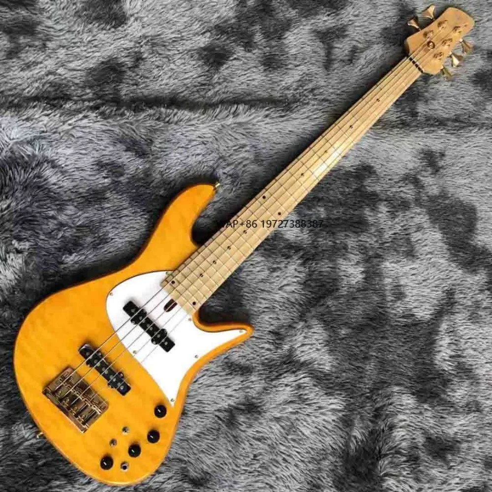

Custom Butter Bass 5 Strings Bass Guitar 9V Active Pickups Electric Guitar Bass