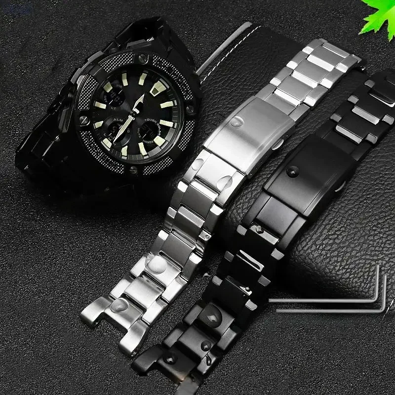 

Solid Stainless Steel Strap 26MM for Casio GST-B100 S130 W300GL 400G W330 GST-W120L s120 W130L S100 Men's Premium Waterproof