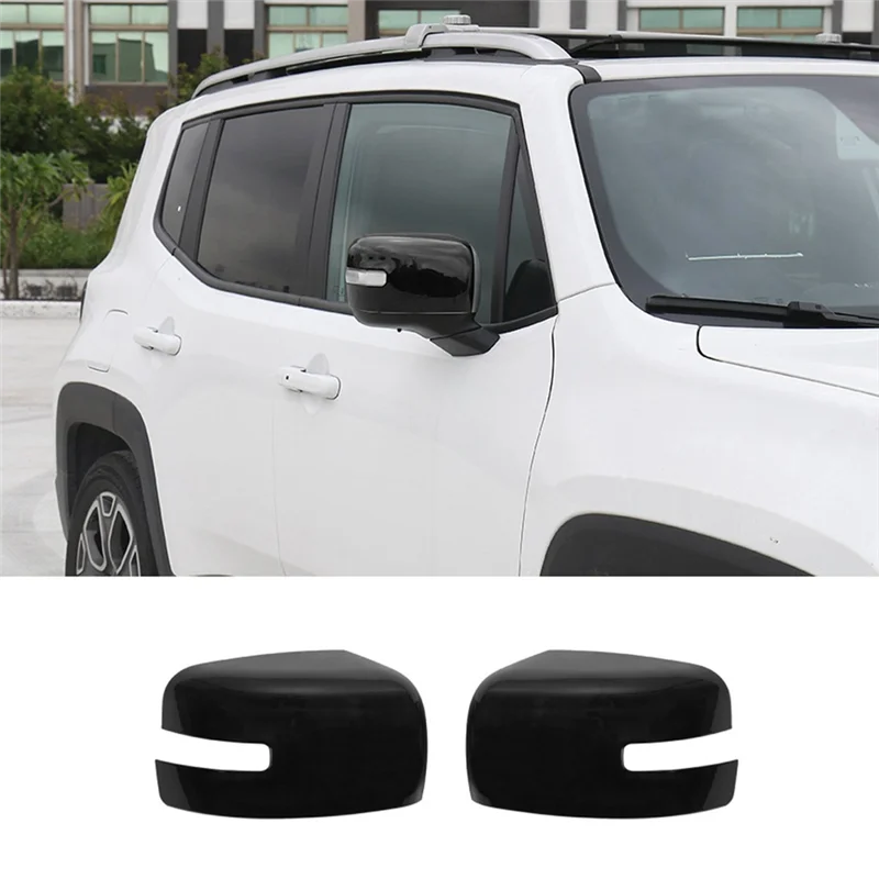 Rearview Mirror Cover Side Frame Sticker for Jeep Renegade 2016-2023