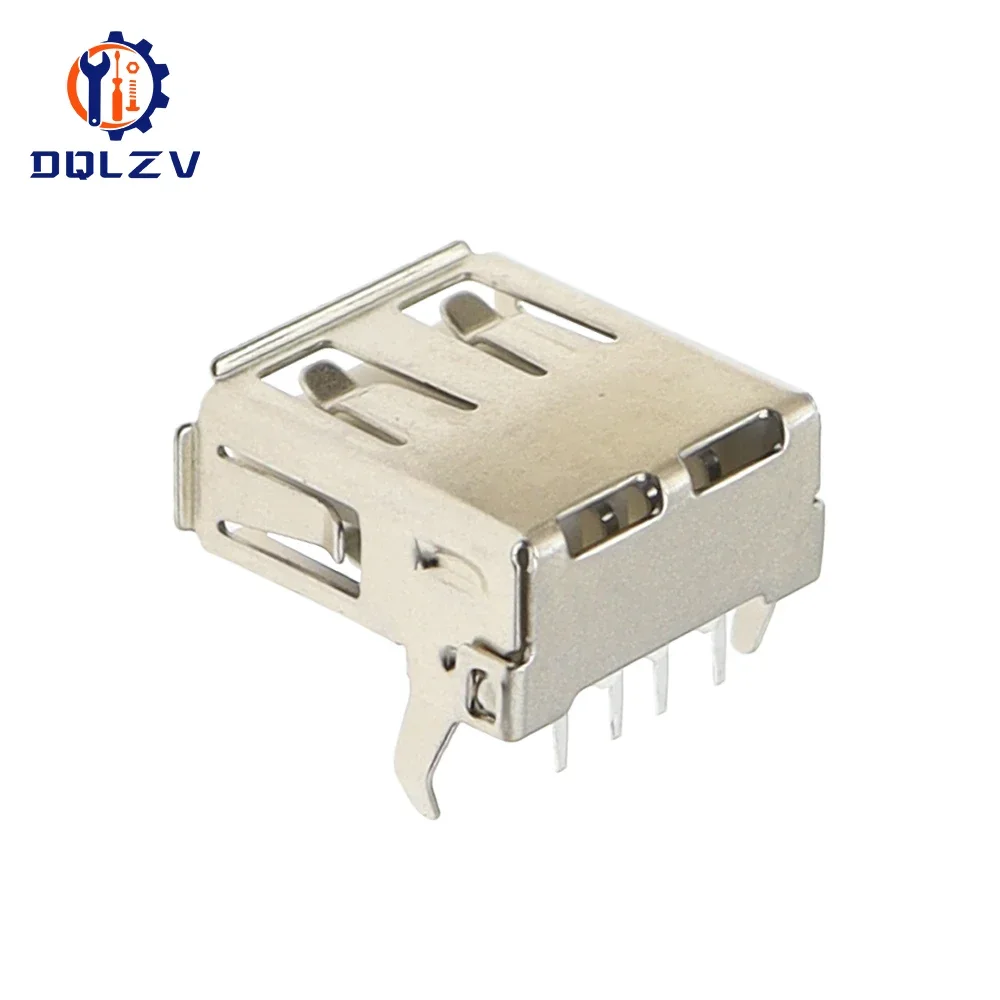 USB 2.0 Type A Female Jack Port 4Pin DIP Soldering Connector PCB Socket USB-A Type Right Angle