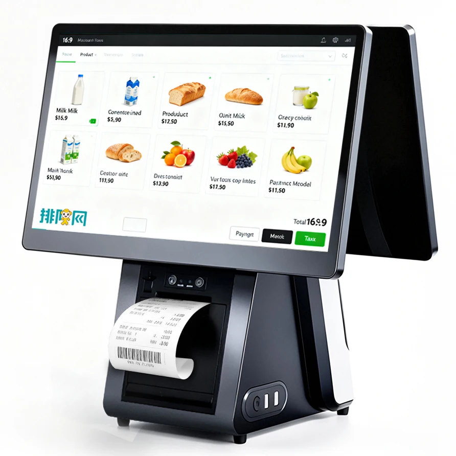 15.6 Inch Full Touch Screen Black POS Machine All-In-One Points Of Sale System Cash Register Pos Systems For Retail Salon Shop