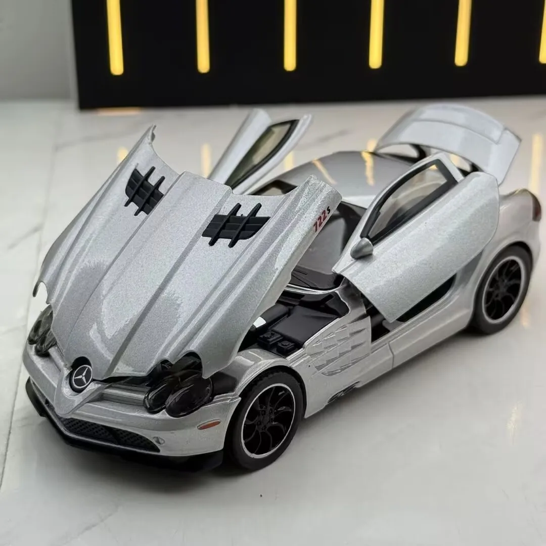 

1:32 SLR 722S Alloy Limited Edition Sports Car Model Diecast Metal Track Racing Car Vehicles Model Sound and Light Kids Toy Gift