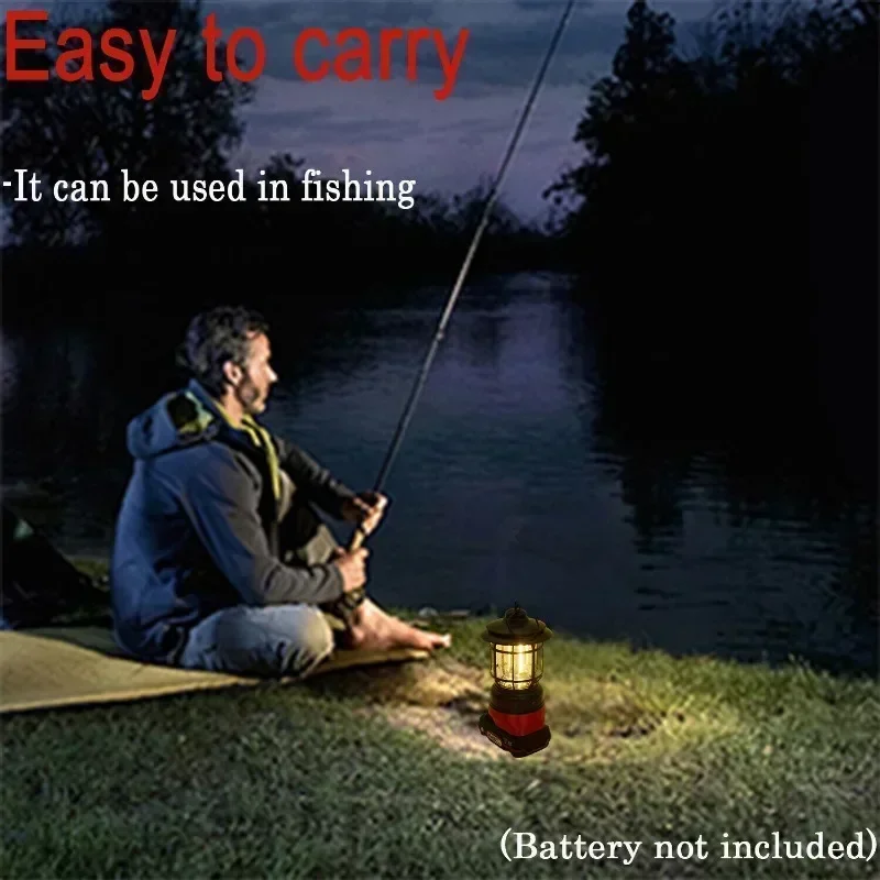 LED Work Light Camping Lantern For Lidl Parkside X20V/For Milwaukee/Ozito 18V Battery Hanging Tent Light Outdoor (No Battery) - view 2