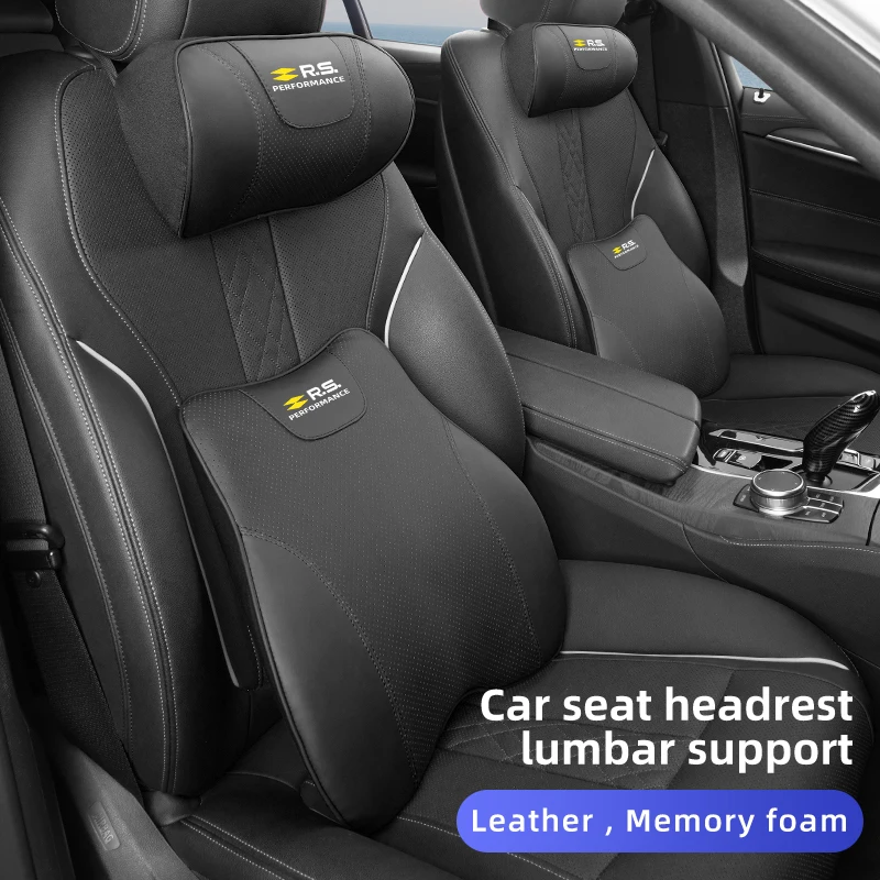 Leather Car Seat Headrest Lumbar Support Car Interior Accessories For Renault QM6 Kardian Rafale Espace Trafic AUSTRAL Kangoo Ki