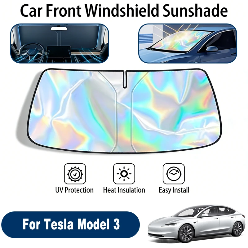 

Windshield Sun Shade For Tesla Model 3 Foldable UV Reflective Front Window Sun Protection Cover Accessories