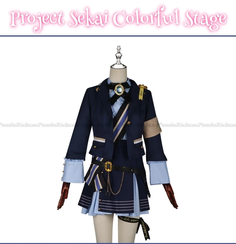 Spiel projekt Sekai bunte Bühne Cosplay Kostüm Perücke Uniform Cosplay Bühne Kostüm Frauen Performance Kleid Halloween