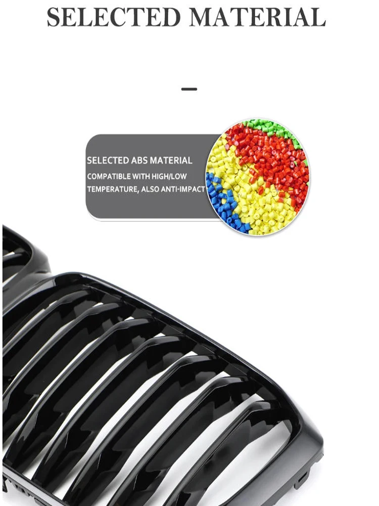 For BMW X5 G05 2019-2022 Gloss Black M Style Front Kidney Grille Diamond Mesh Sports Grille Radiator Replacement