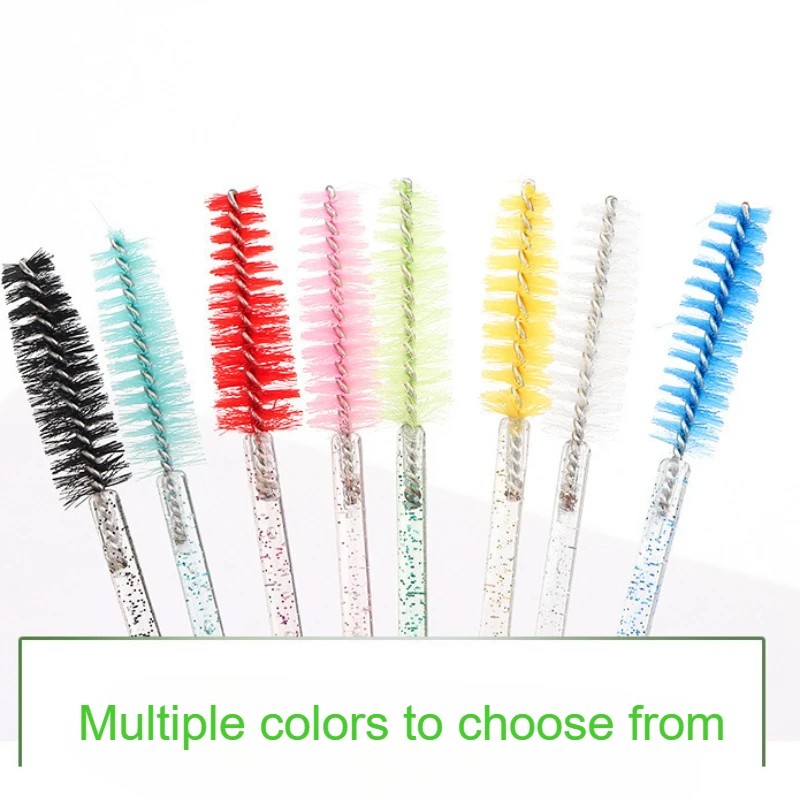 Brosses à cils et sourcils en cristal en bouteille, Application facile de Mascara et Extension de cils, brosse à cils de voyage 50 pièces