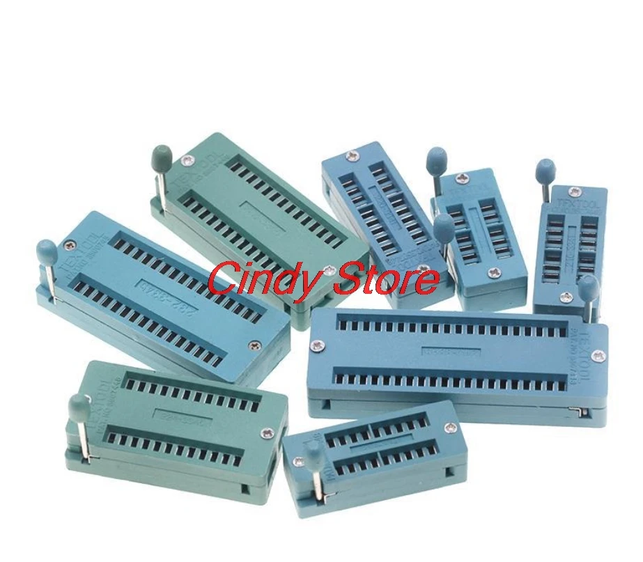 10pcs IC lock seat Test Universal zif socket 14 16 18 20 24 28 40 Pins