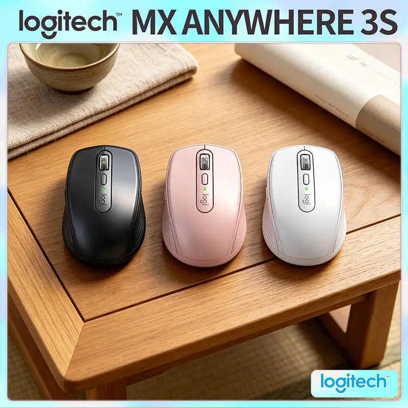 Top-Tier Logitech MX Anywhere 3S Mouse - 8000 DPI, MagSpeed Scroll, Silent Click, USB-C Fast Charge for Work