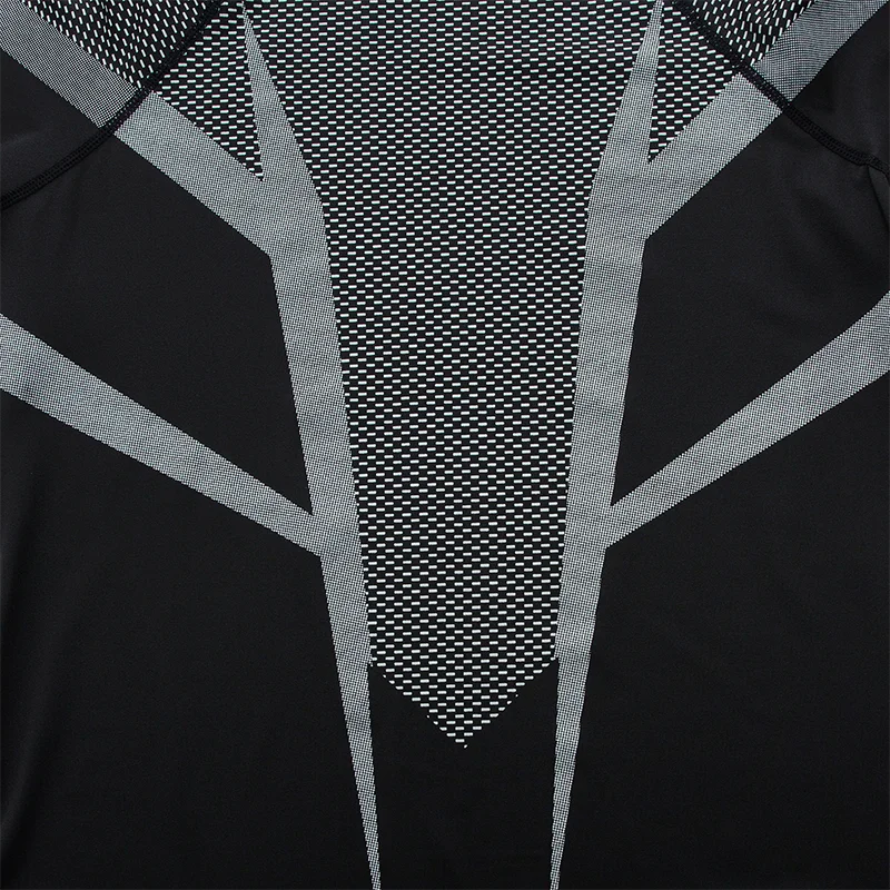 الصالة الرياضية الرجال ضيق كم تي شيرت كامل عادية الرجال التجفيف السريع ملابس رياضية الرجال اللياقة البدنية الرياضة التجفيف السريع قميص طويل الأكمام #5