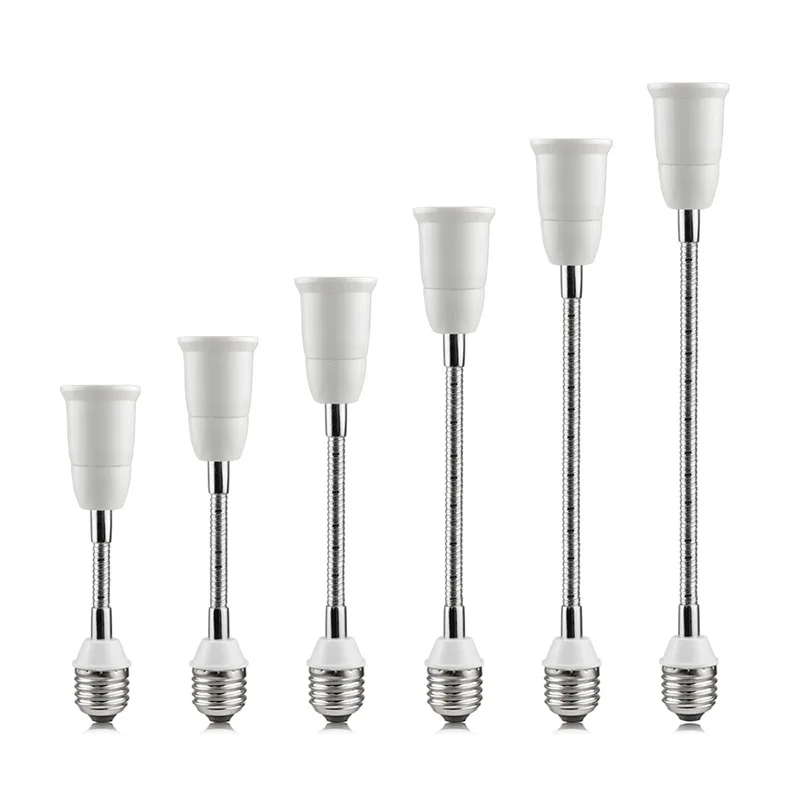 E27 bis E27 Universal-Lampenfassung mit flexiblem Schlauch, LED-Lampenfassung, Verlängerungskonverter, Adapter, Glühbirnen-Zubehör