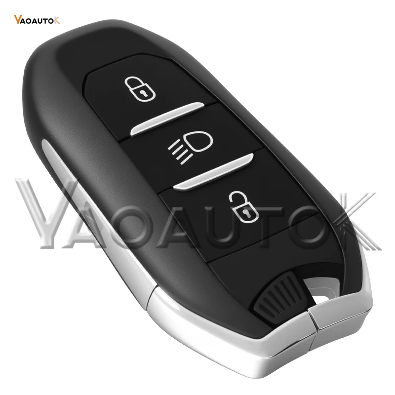 กุญแจรีโมทรถยนต์ Smart Key Fob ID46/4A 433MHz สำหรับ Peugeot 208 301 308 508 3008 5008 ใช้ได้กับ Citroen C3 C4 C4L C5 Picasso DS5 DS6 รุ่น VA2 HU83