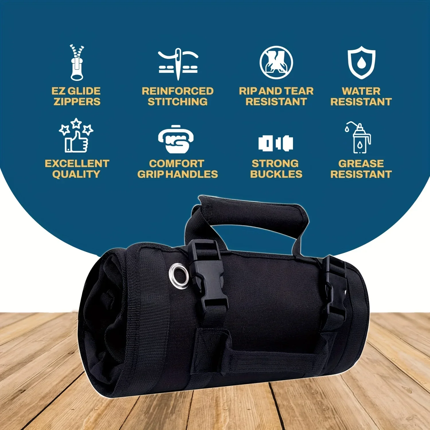 منظمات حقائب الأدوات - حقيبة أدوات صغيرة مع أكياس قابلة للفصل، منظم حقيبة أدوات عالي التحمل مع 6 أكياس أدوات