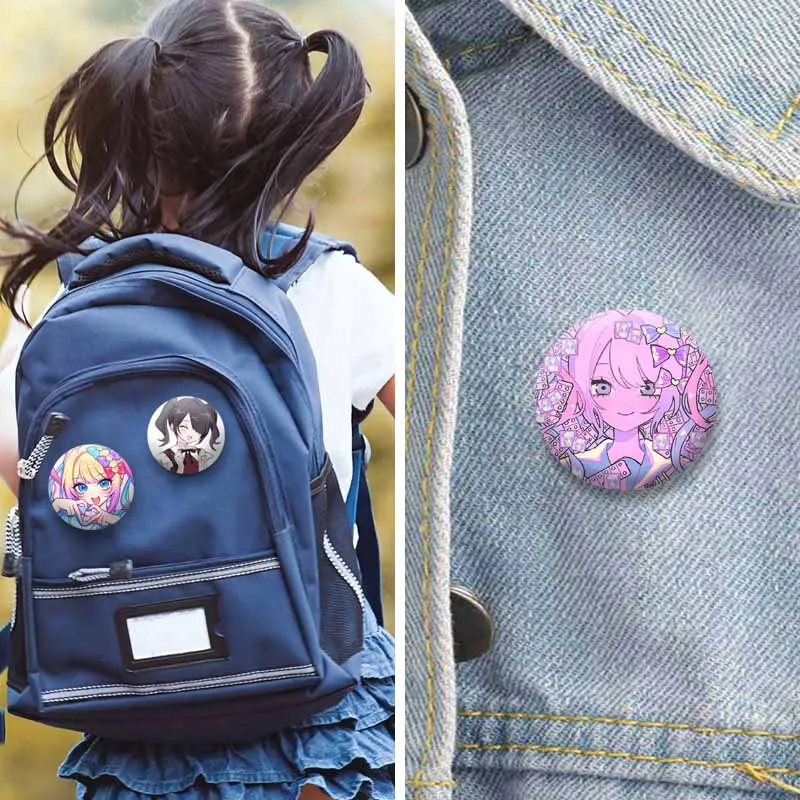 Needy Girl Overdose Enamel Pin Game Figure Ame-chan Cartoon Badges on Backpack Brooches for Women Men Cosplay Accessories Gifts