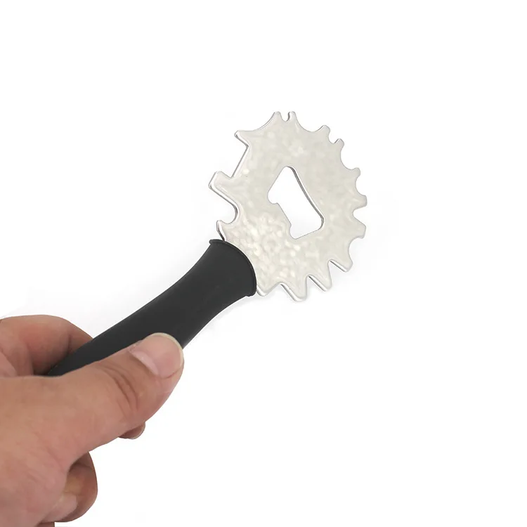 D9 Portable Metal BBQ Grills Grate Cleaner Barbecue Oven Scraper Scrubber Bottle Opener Kitchen BBQ Tool Grill Cleaning Scraper