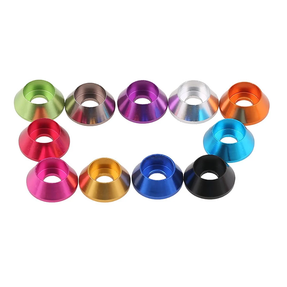 ruitaiM2 M2.5 M3 M4 M5 M6 M8 M10 Aluminum Alloy Washers for Cap Head Screw Gasket Washer Multicolor RC Car Accessories