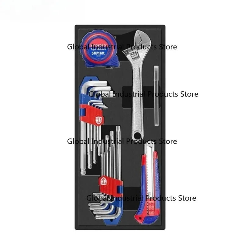 193PC BMC-Tray Mechanics Tool Set Workshop Trolley Roller Tools Kit Rolling Cart Cabinet Tool Box for Workshop