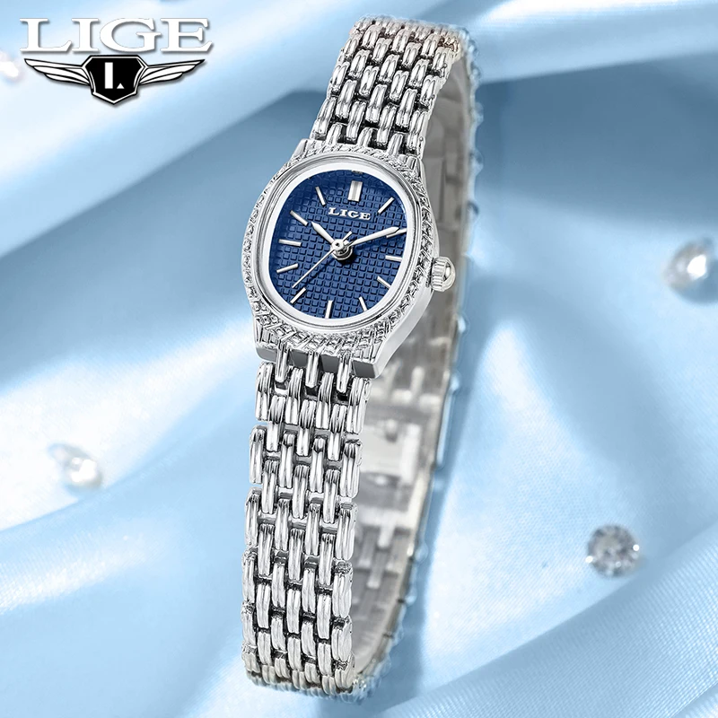 LIGE 2026 Luksusowy Zegarek Damski Topowej Marki, Elegancki Zegarek Kwarcowy, Wodoodporny do 30M, Zegarki Stalowe, Prezent dla Kobiet, Reloj Mujer