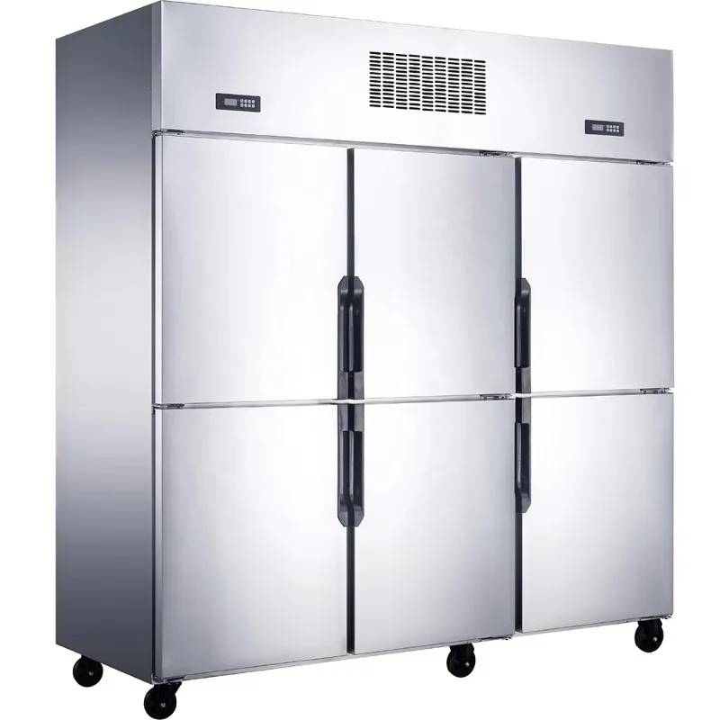 

Commercial Refrigerator 6 Doors Stainless Steel Upright Refrigerator